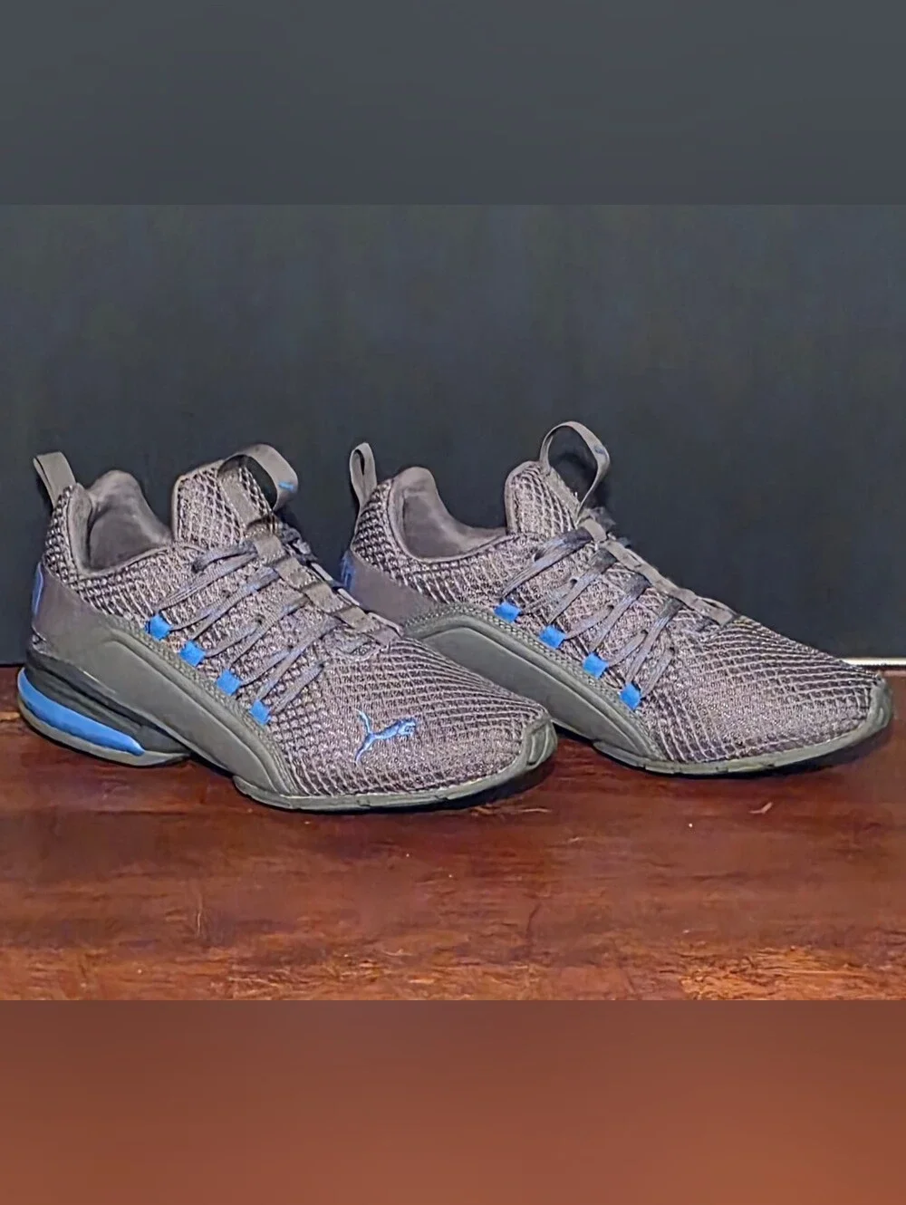 Puma Axelion Spark Running Shoes, Mns 9, Castlerock/Palace Blue, Like New Cond.!